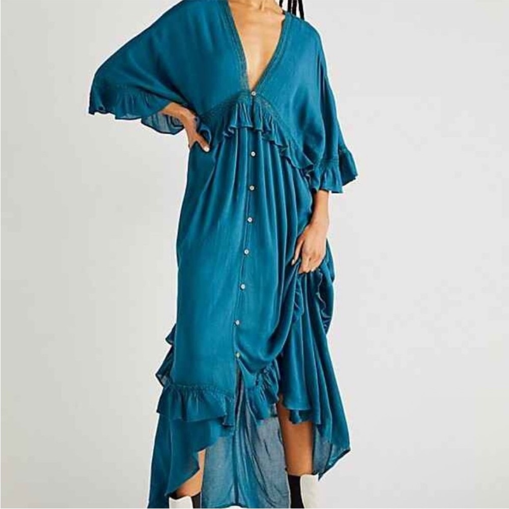 Free People Paradiso Blue Maxi Dress